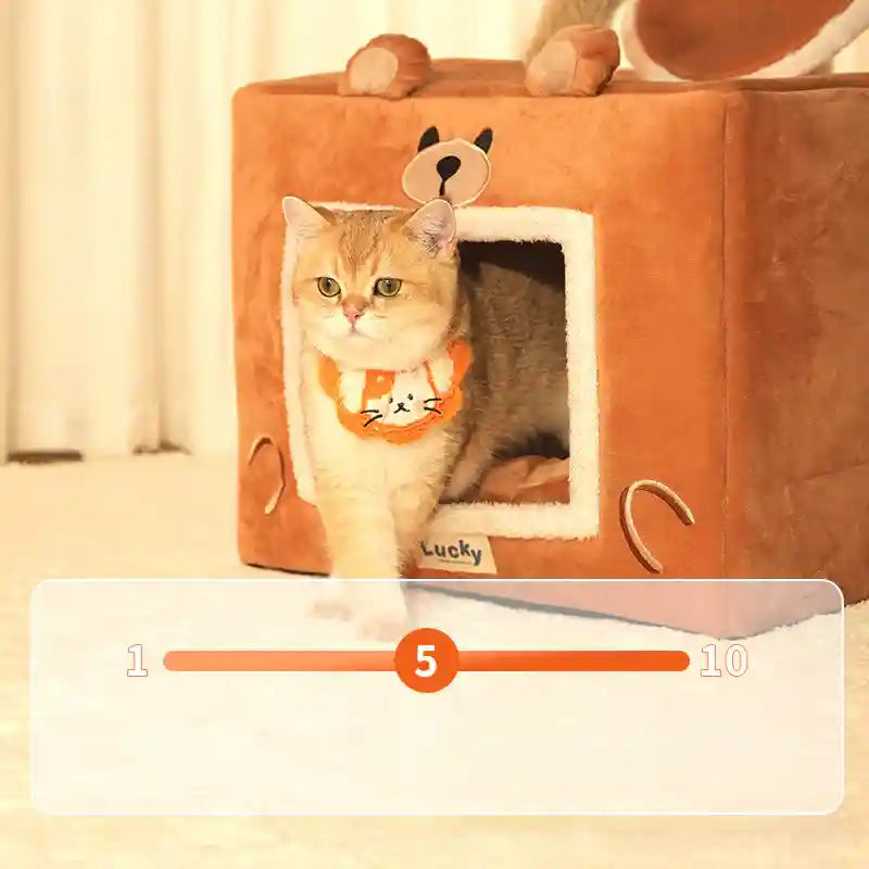 猫と犬用の自動加熱イグルーハウス