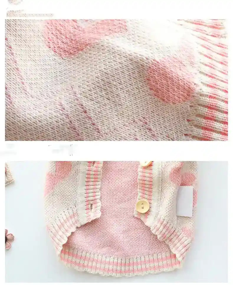 Maglioncino per Cani con Ricamo Cuoricini - Lana Morbida e Calda by Dog Moda