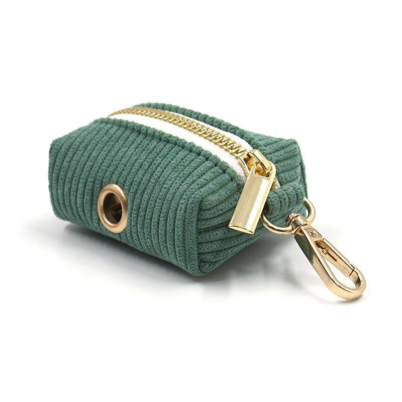 Velvet Pet Poop Bag Holder - Elegance and Practicality for Walks
