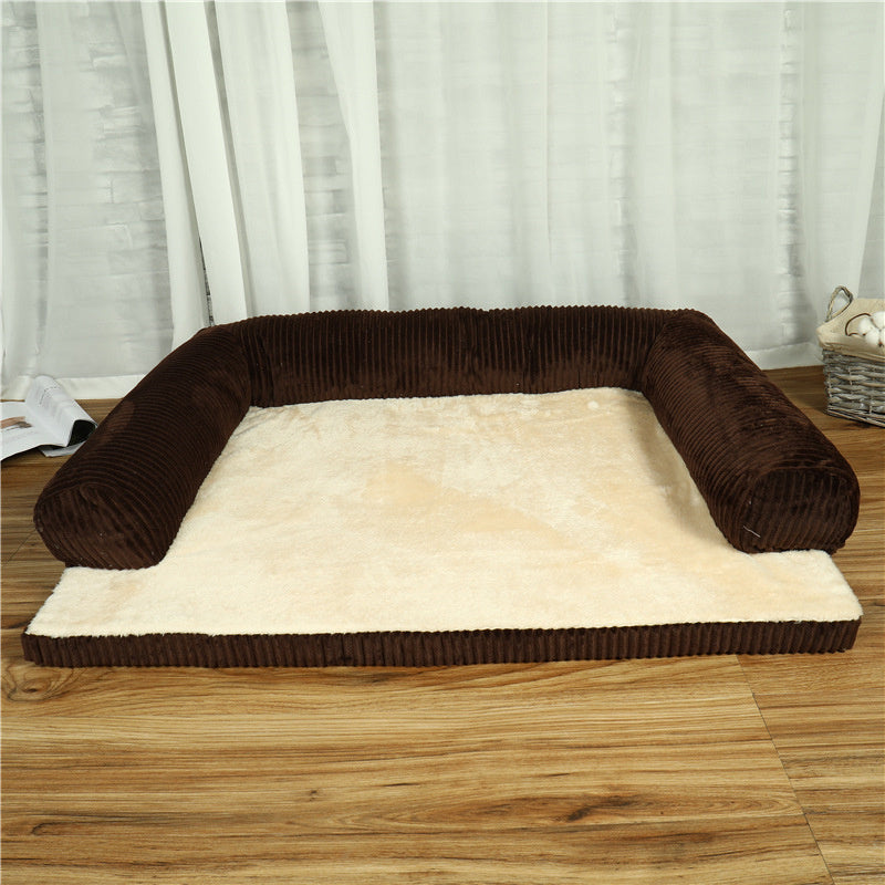 Rectangular Dog Bed "Luna" - Soft and Comfortable with Side Rails
