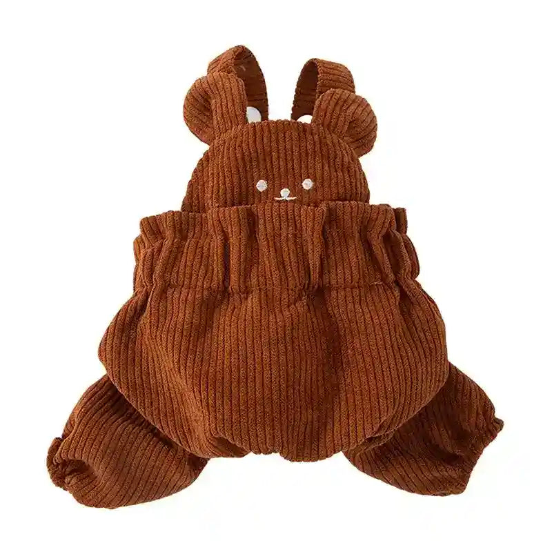 Salopette Velluto a Coste per Cani - Stile Retrò Coniglio by Dog Moda