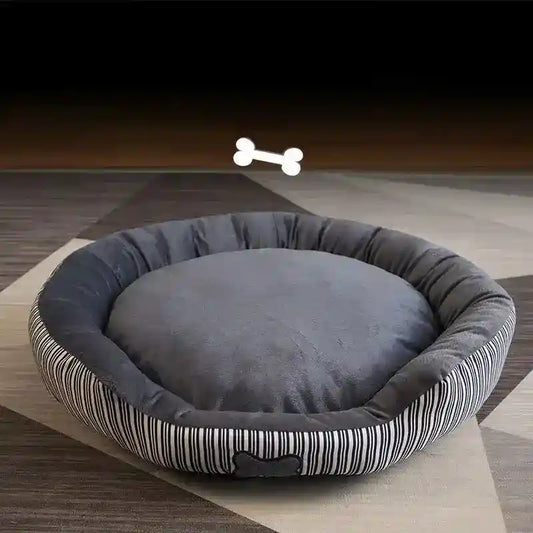Cuccia Paris a Righe per Cani e Gatti - Velluto Caldo by Dog Moda