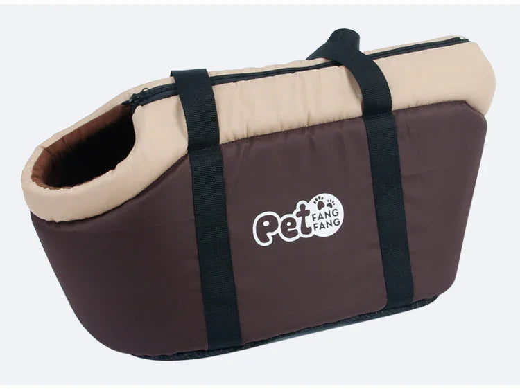 Warm Pet Fang Fang Bag with Shoulder Strap and Hard Bottom