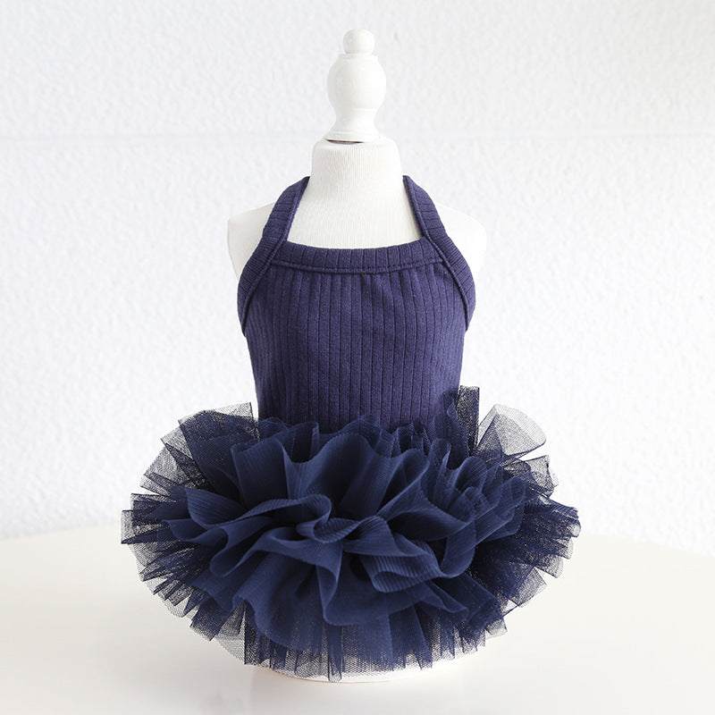 Vestitino per cani femmina con canottierina e gonnellina in tulle - Dog Moda