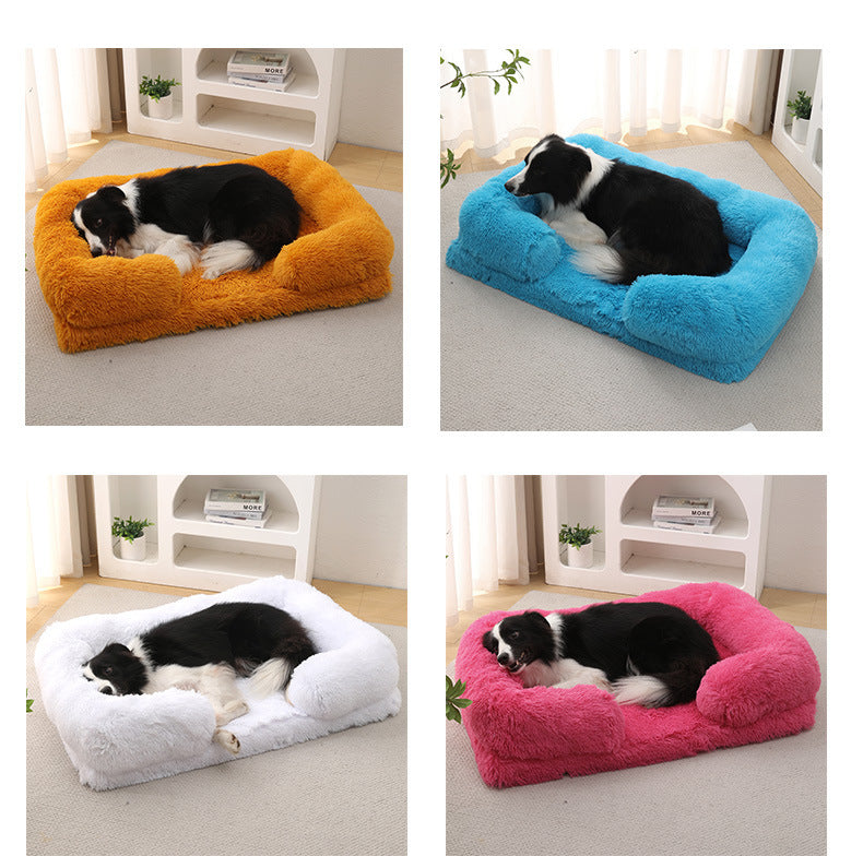 Fluffy Rectangular Dog and Cat Bed - The Perfect Winter Nest