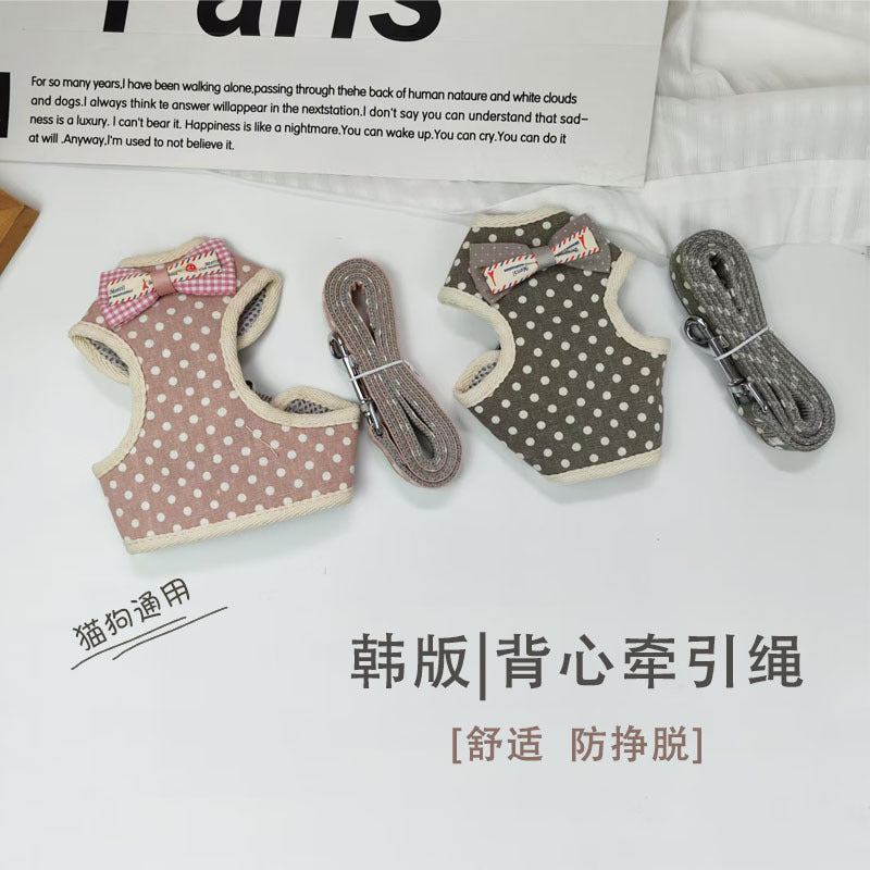 Pettorina Cane Gatto Guinzaglio Fiocco Stile Coreano by Dog Moda