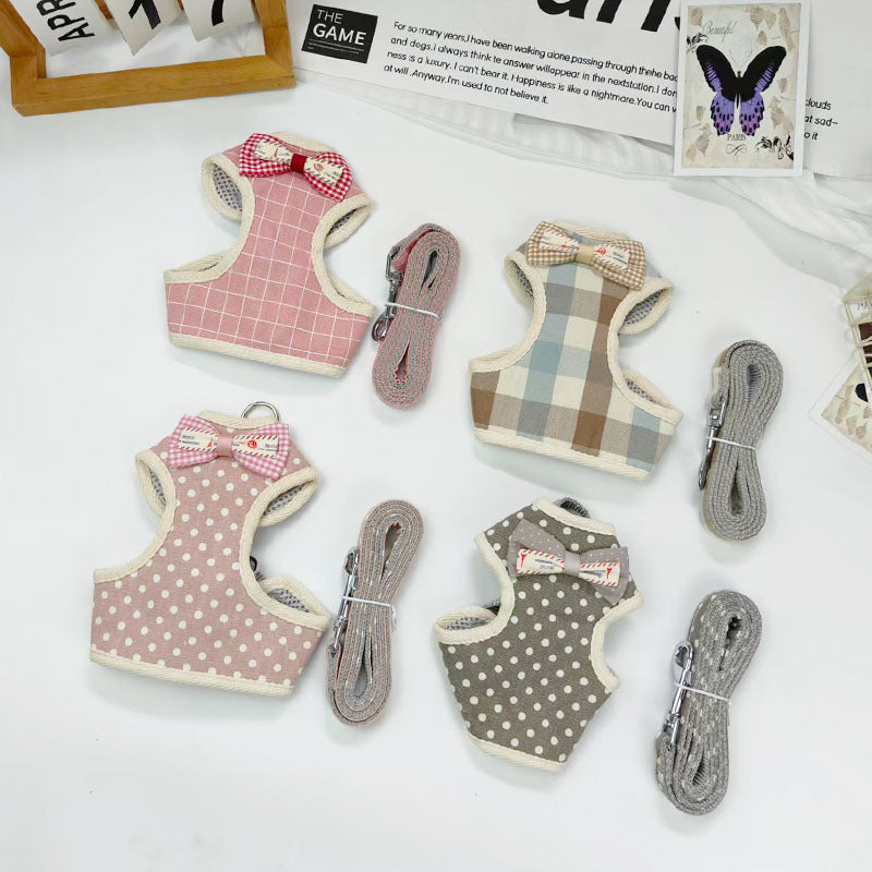 Pettorina Cane Gatto Guinzaglio Fiocco Stile Coreano by Dog Moda