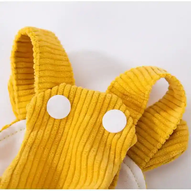 Peto de Terciopelo de Canalé para Perros - Estilo Retro Conejo