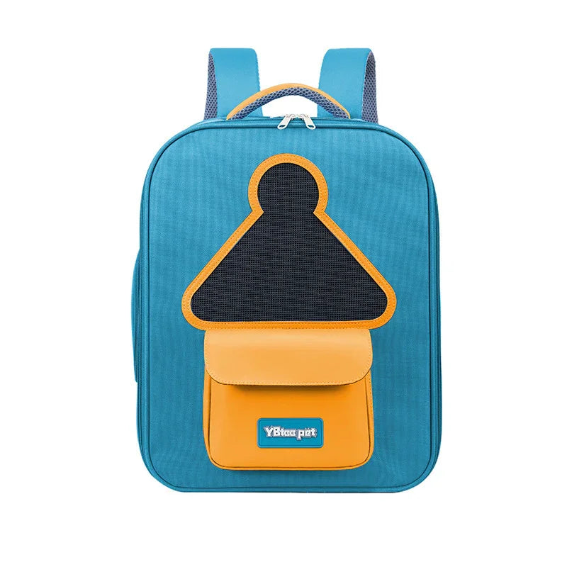 Resväska för hundar och katter, expanderbar ventilerad ryggsäck