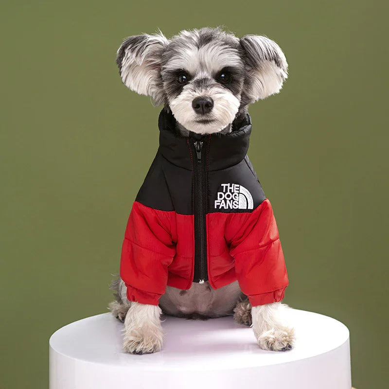 The Dog Fans High Neck Zip Windproof Dog Coat