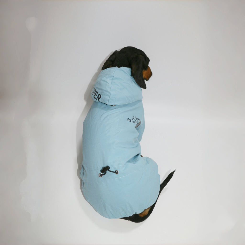 Cappotto per Bassotto “Running” con Cappuccio e Pile