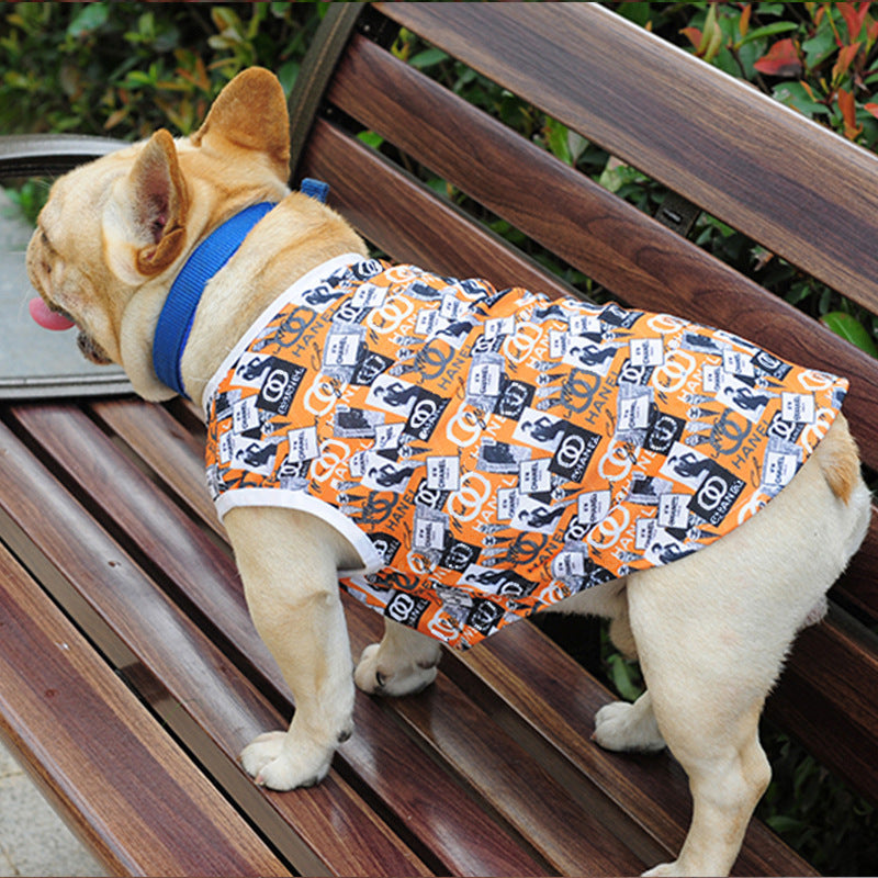 Maglia Smanicata per Bulldog - Cotone Morbido e Traspirante