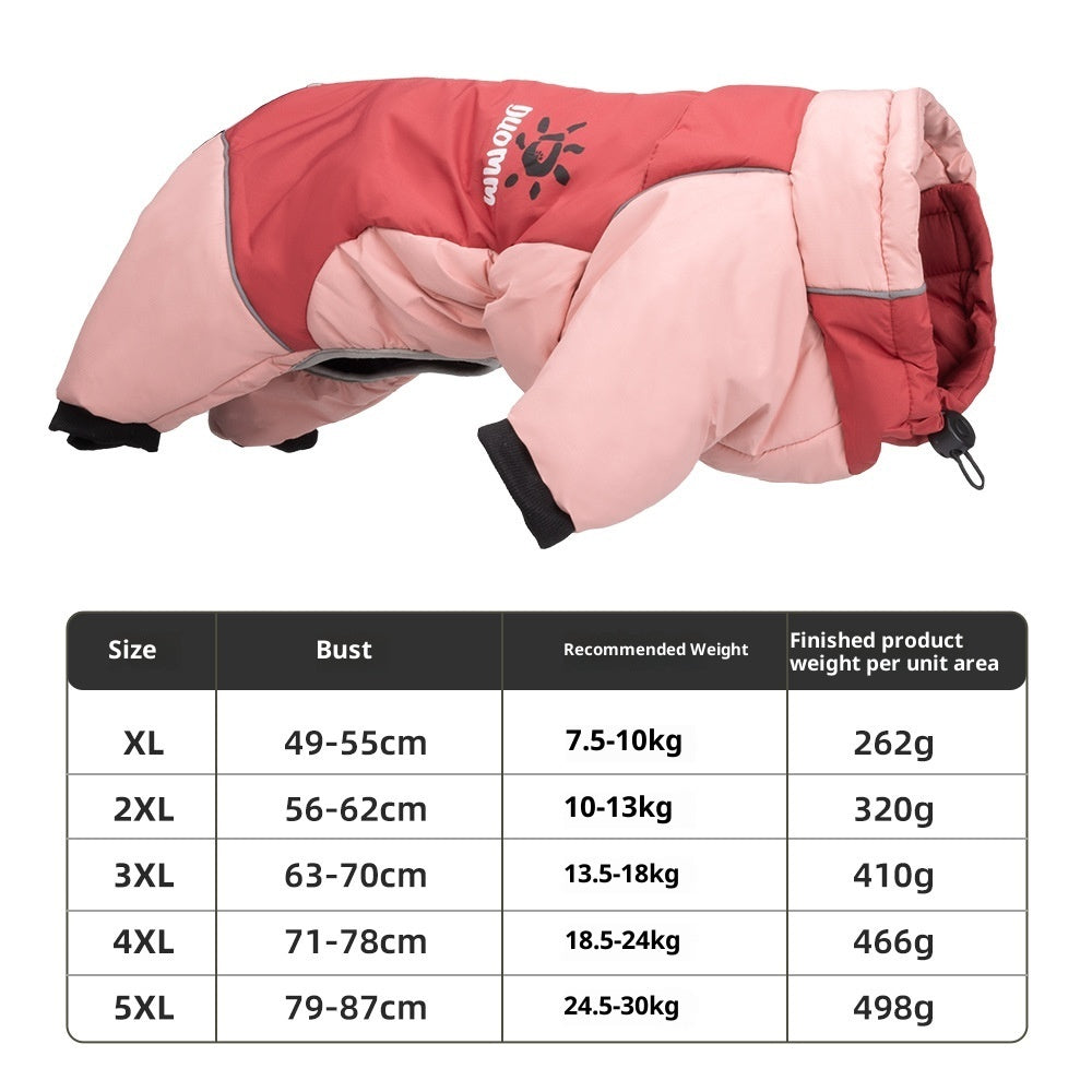 DUOMM Waterproof Padded Coat for 4-Legged Dogs XL-5XL