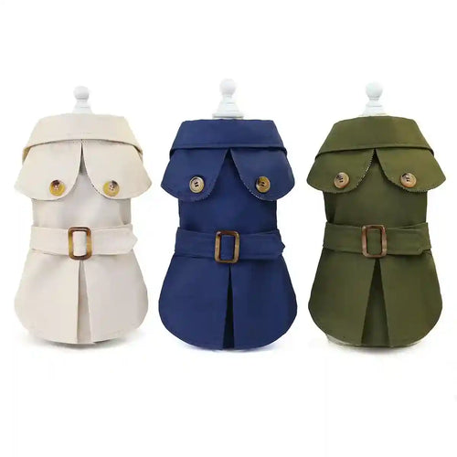 Cappotto leggero elegante per cani piccoli con bottoni e colletto by Dog Moda