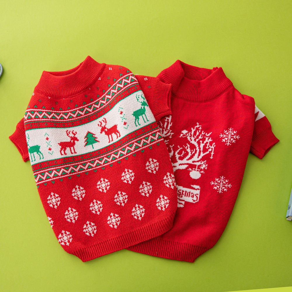 Christmas Sweater for Dogs in Wool with Embroidery – Elegance and Warmth for the Holidays