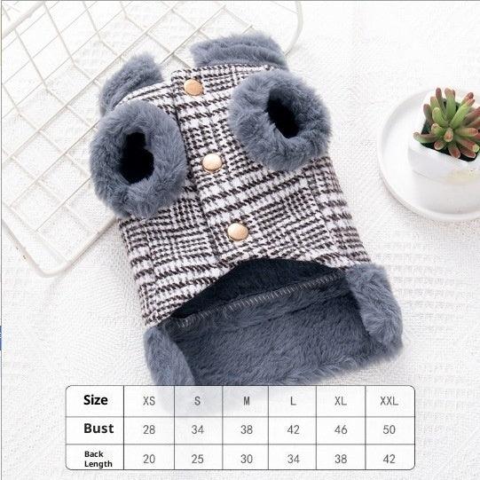 Warmer Hundemantel mit Bauchverschluss