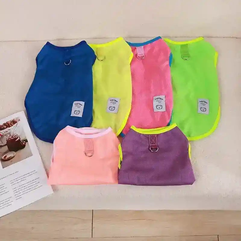 Maglietta per Cani "Lucky Bear" - Vest Smamicato con Anello per Guinzaglio by Dog Moda