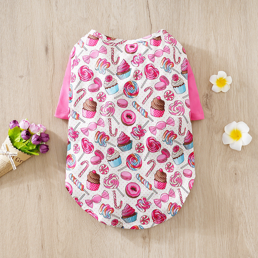 MAGLIETTA COLORATA PER CANI TAGLIE PICCOLE E MEDIE | FANTASIE CUPCAKE, KOALA, DINOSAURI... - Dog Moda