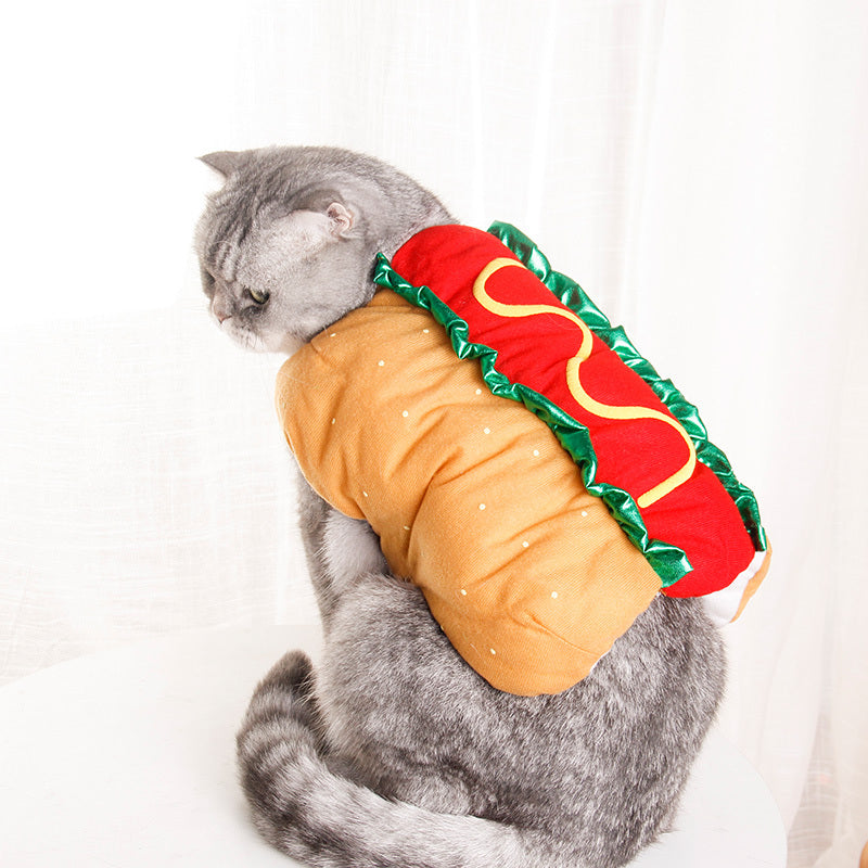 Costume hotdog per cani – Divertente outfit a sandwich