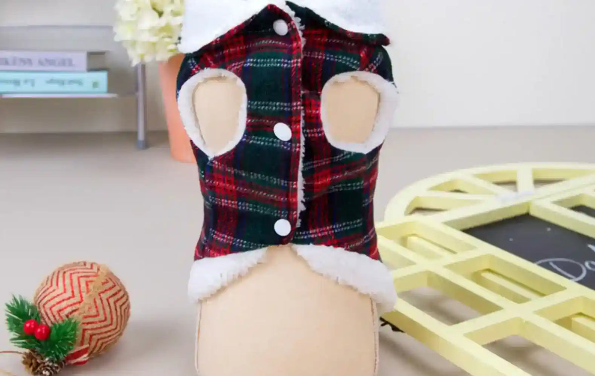 Cappotto Scottish per Cani - Smanicato con Orsetto Natalizio by Dog Moda