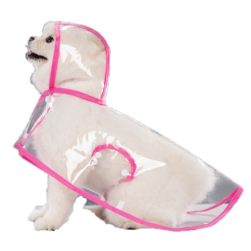 Impermeabile per Cani Trasparente con Cappuccio - Antipioggia EVA