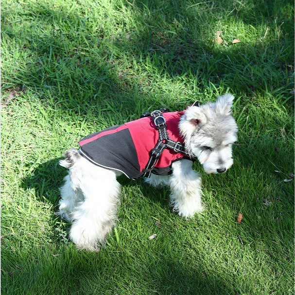 Cappottino per Cani con Pettorina e Zip - Interno Pile