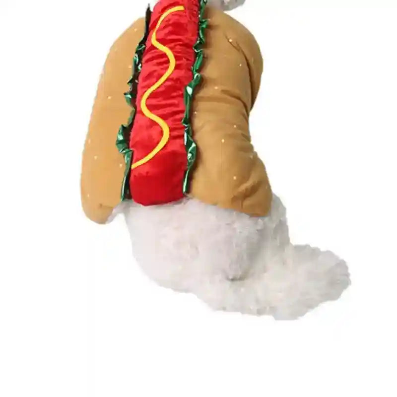 Costume hotdog per cani – Divertente outfit a sandwich by null