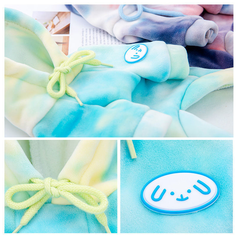 Dog Sweatshirt "Macchietta" with Hood – Light Blue or Faded Pink
