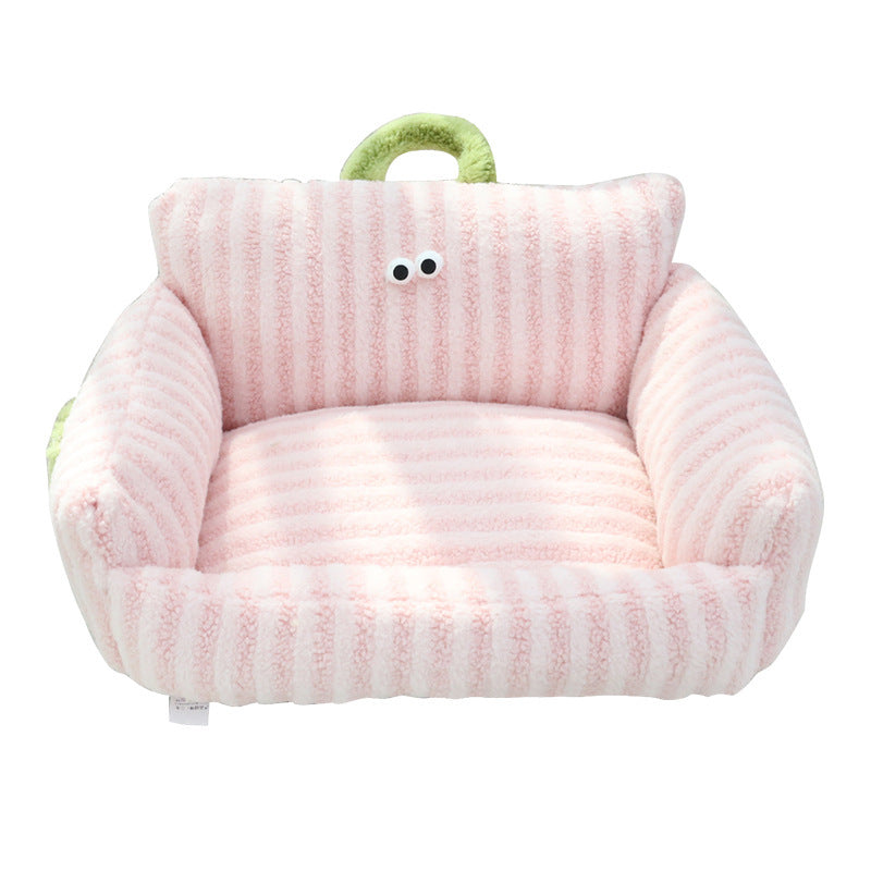 Rectangular Dog House "Baruffa" in Warm Fleece