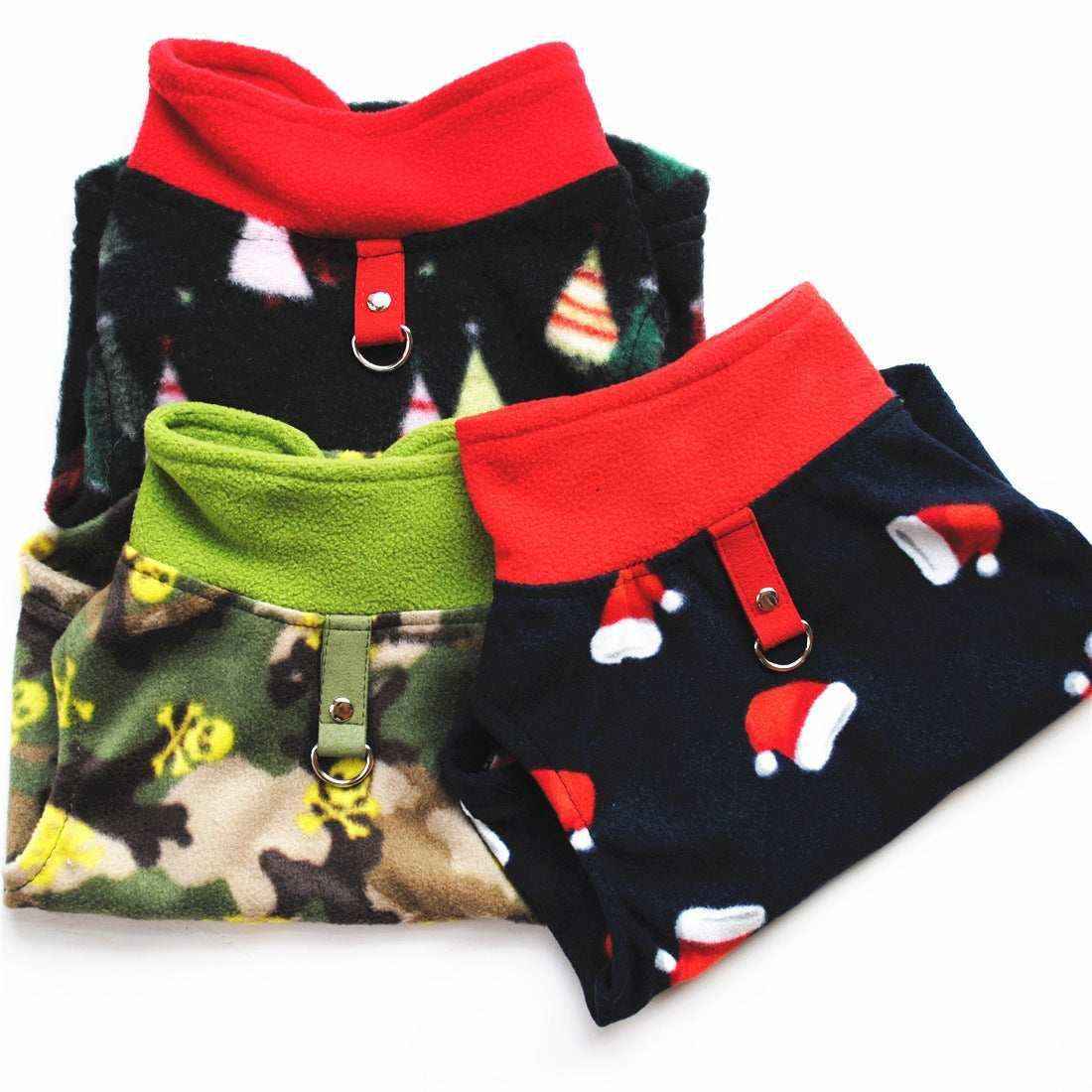 Felpa Invernale Cane "Skull" – Smanicata in Pile con Pettorina by Dog Moda