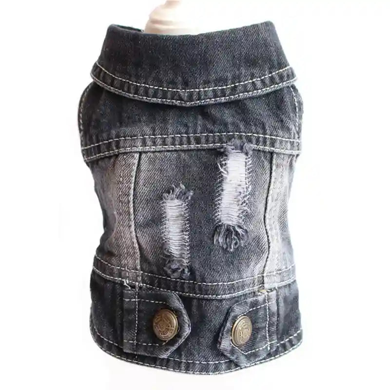Giacca Jeans per Cani - Cappotto Denim Impermeabile by Dog Moda