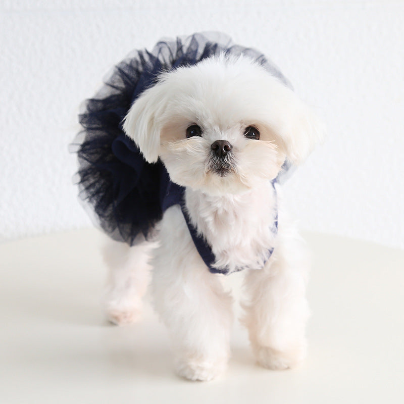 Vestitino per cani femmina con canottierina e gonnellina in tulle - Dog Moda