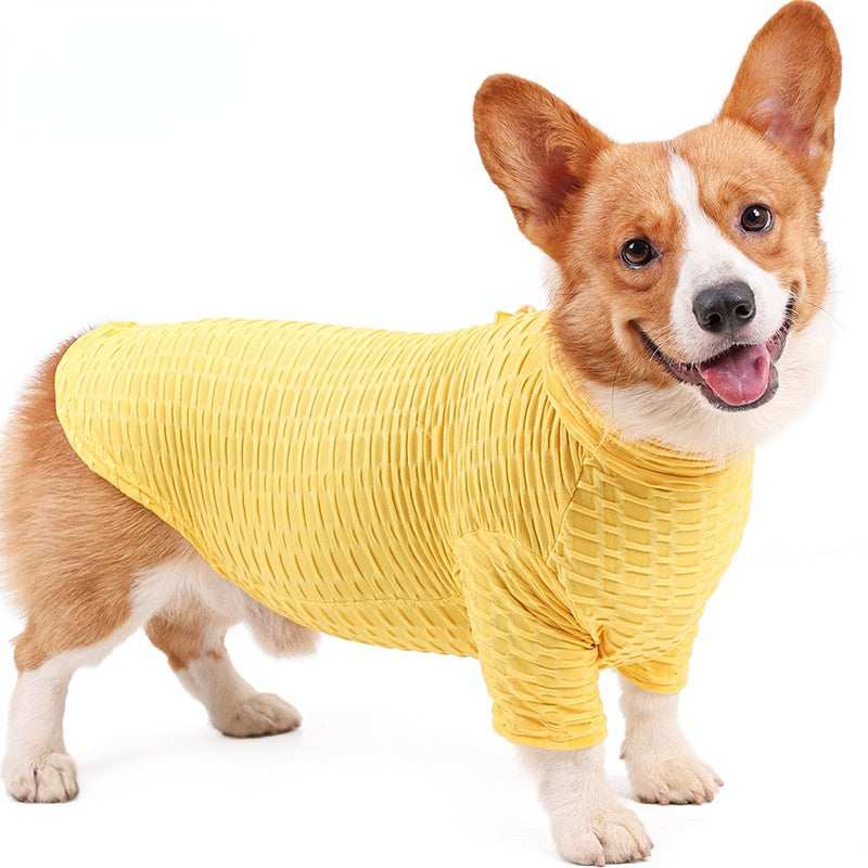 "Springfield" Dog Shirt with Elegant High Collar