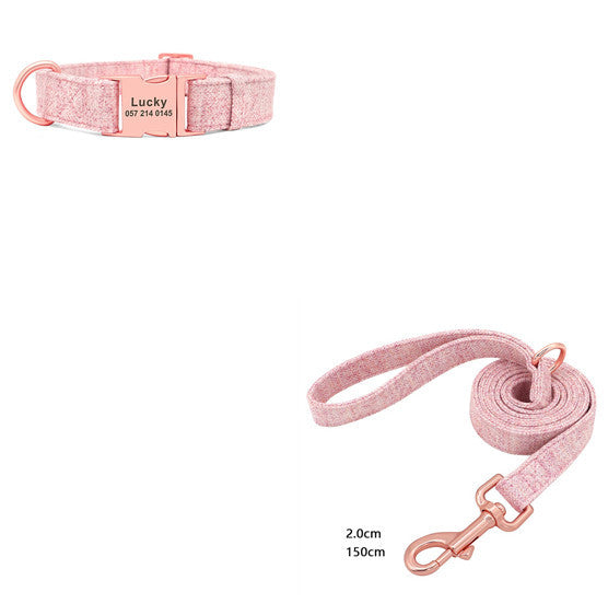 Personalisiertes Hundehalsband Candy mit Namen und Nummer – Verstellbar