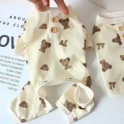 Maglia Smanicata per Cani con Orsetti - Traspirante by Dog Moda