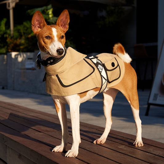 Trench per cani beige stile "Burberry"