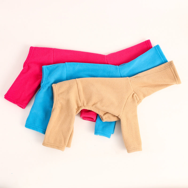 Combinaison en polaire pour chiens 4 pattes - polaire double face chaude et douce