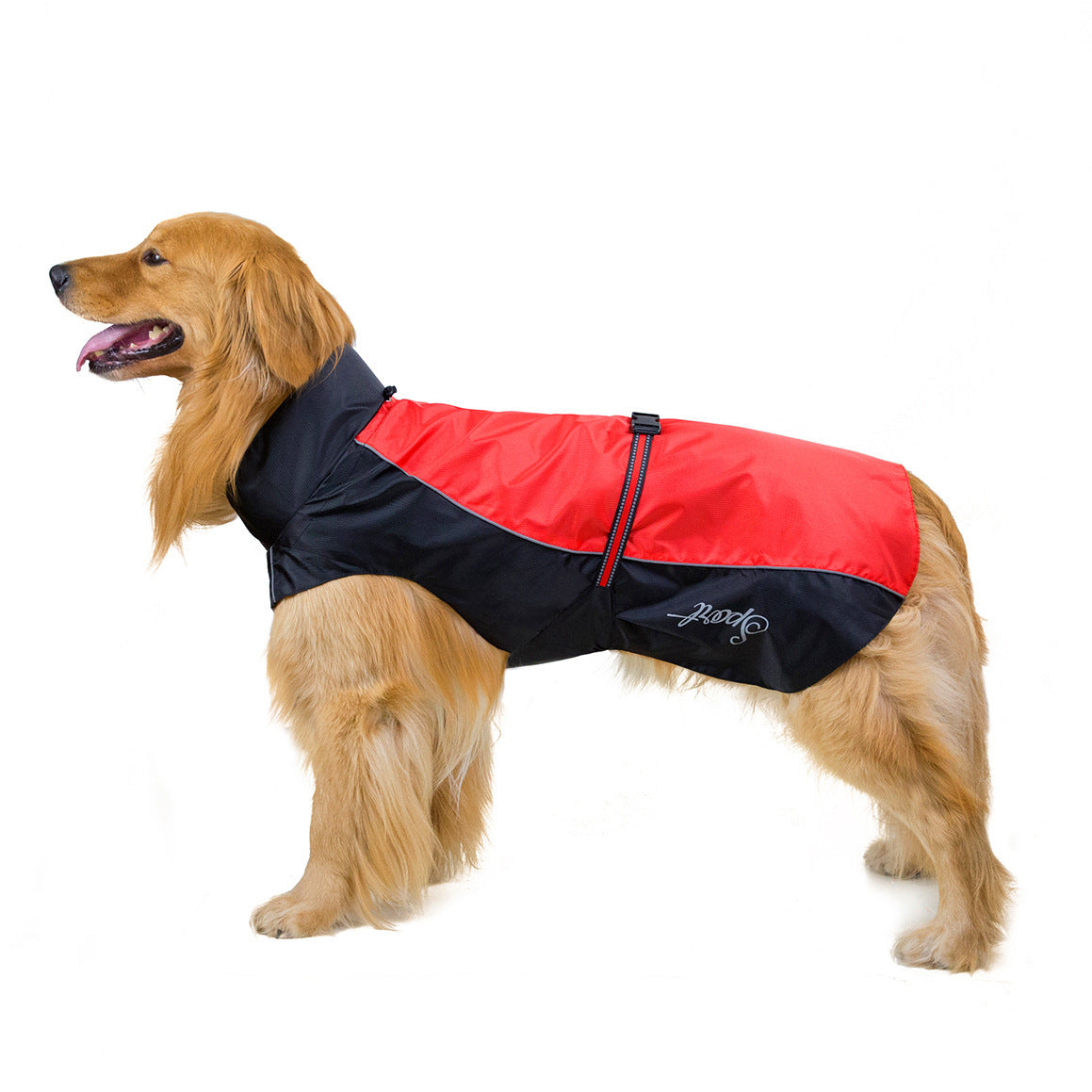 Raincoat for large dogs "Kalm Husky" with safe closure