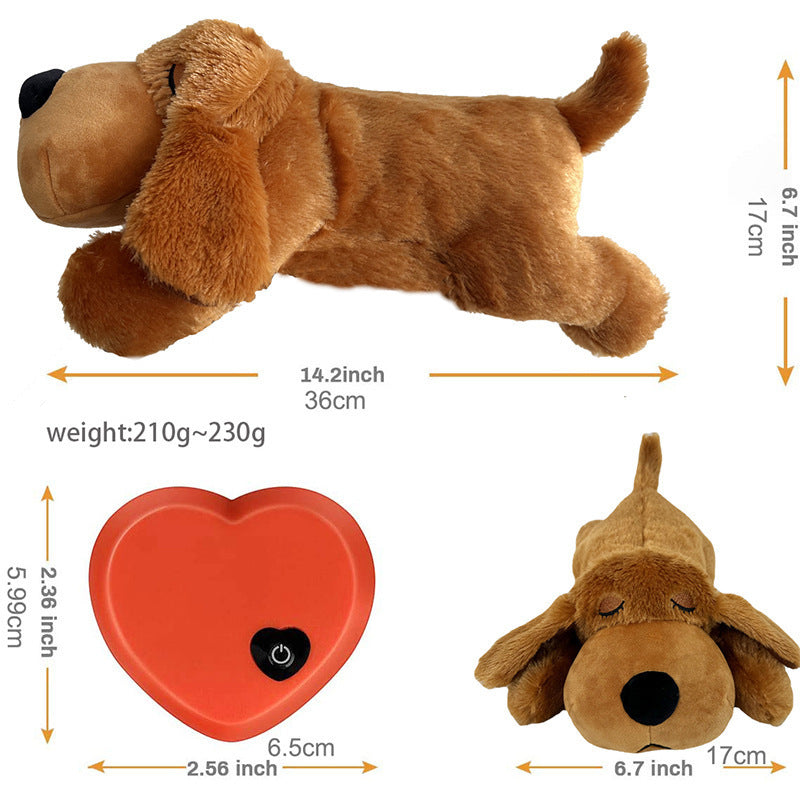 Plush Heartbeat Doll Dog Toy – Anti-Stress Plush with Heartbeat