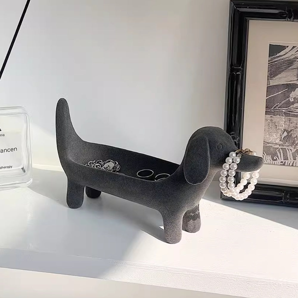 Svuotasche Bassotto Decorativo – Porta Gioie e Bracciali in Resina
