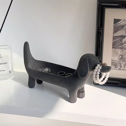 Svuotasche Bassotto Decorativo – Porta Gioie e Bracciali in Resina