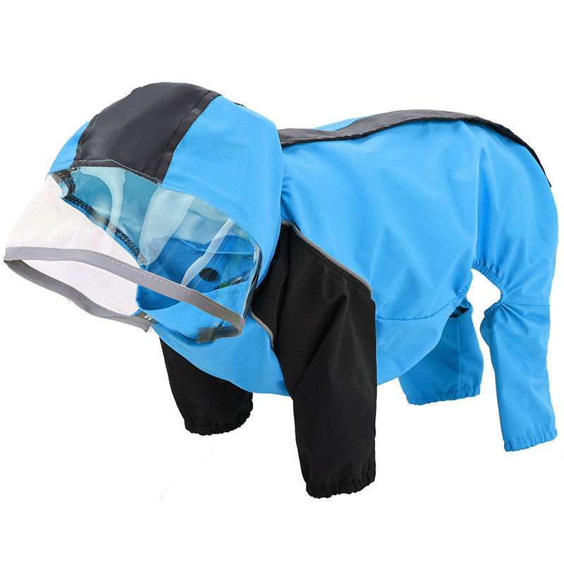 "Okinawa" Lightweight Dog Raincoat with Clear Visor