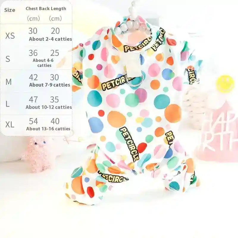 Tutina colorata per cani “Pet Circle” in cotone con anello by Dog Moda