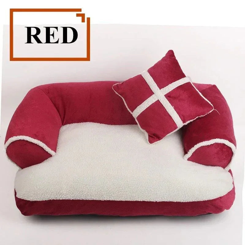 Cuccia Cane Gatto con Schienale Sfoderabile - 3 Colori