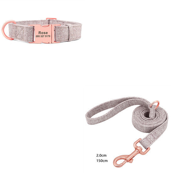 Personalisiertes Hundehalsband Candy mit Namen und Nummer – Verstellbar