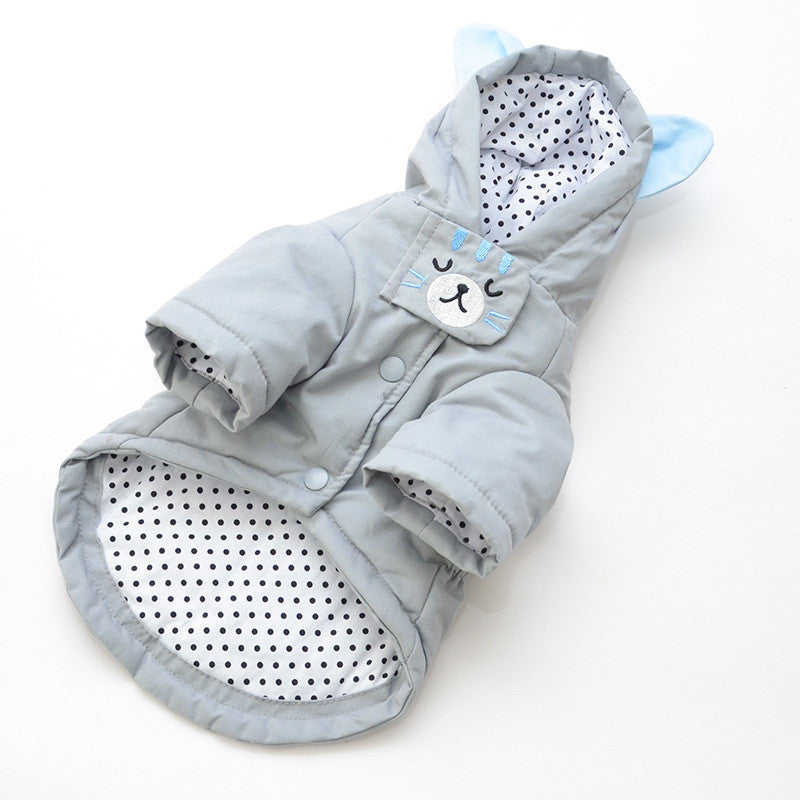 "Trinity" Dog Coat with Hood and Funny Ears - Elegance and Comfort