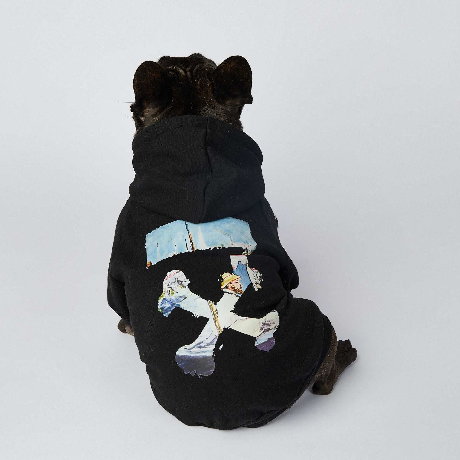 Felpa "Bulldog Style" Nera con Cappuccio - Dog Moda