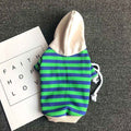 Felpa con Cappuccio "Stripe Style" – Comfort e Stile per Barboncini - Dog Moda