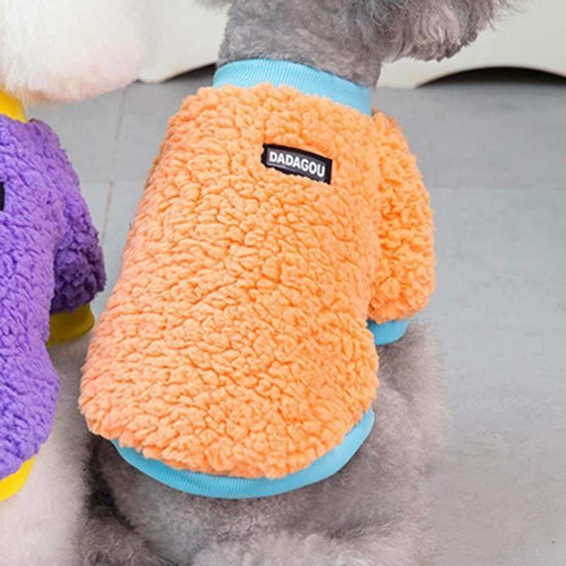 Felpa in Pile per Cani Tinta Unita - Colori Brillanti DADAGOU - Dog Moda