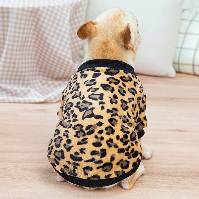 Felpa per Cani Bulldog Leopardata - Modello Savage - Dog Moda